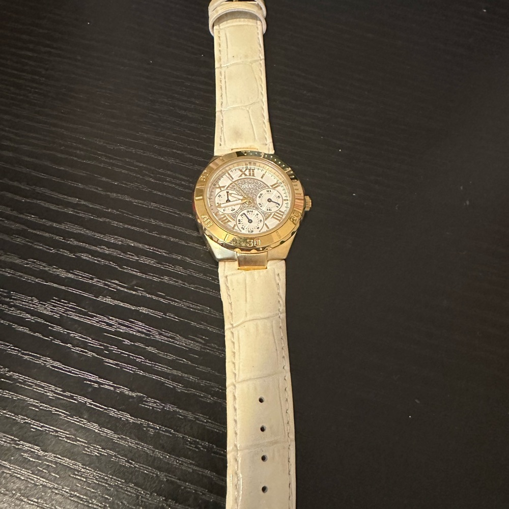 Guess Gold and White Women's Watch